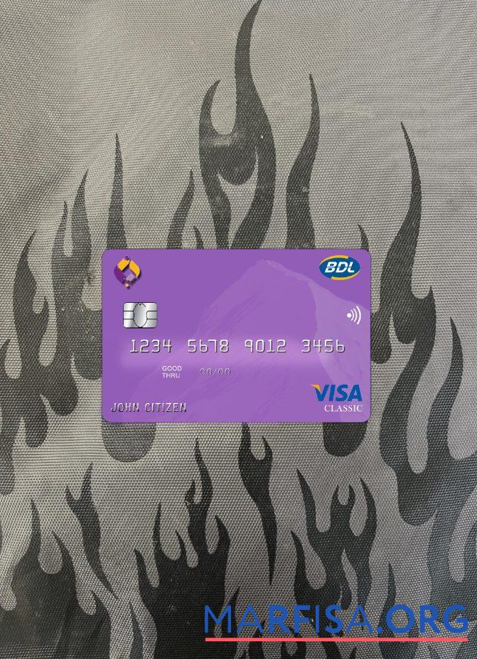 Downloadable Algeria Banque de developpement visa card photolook front sample